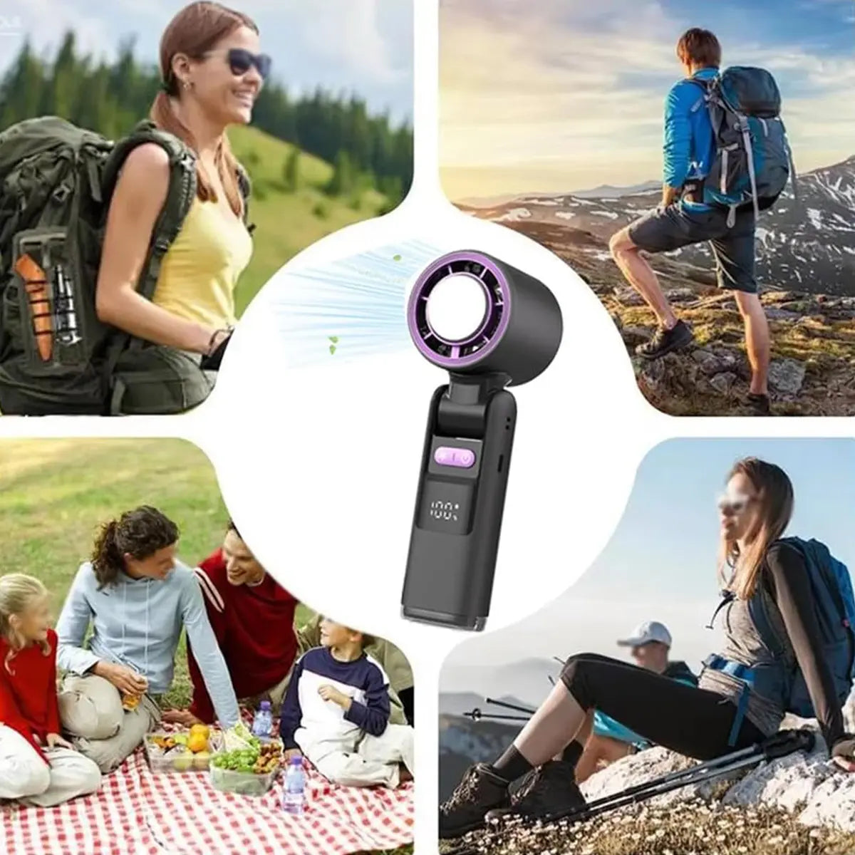 Ultimate Portable High-Speed Handheld Fan - 199 Adjustable Levels for Summer Travel and Outdoor Adventures