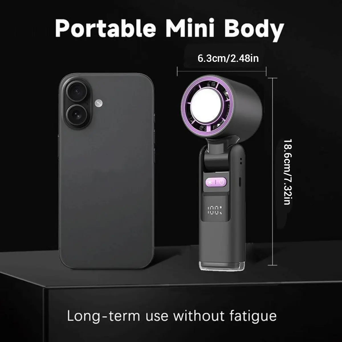 Ultimate Portable High-Speed Handheld Fan - 199 Adjustable Levels for Summer Travel and Outdoor Adventures